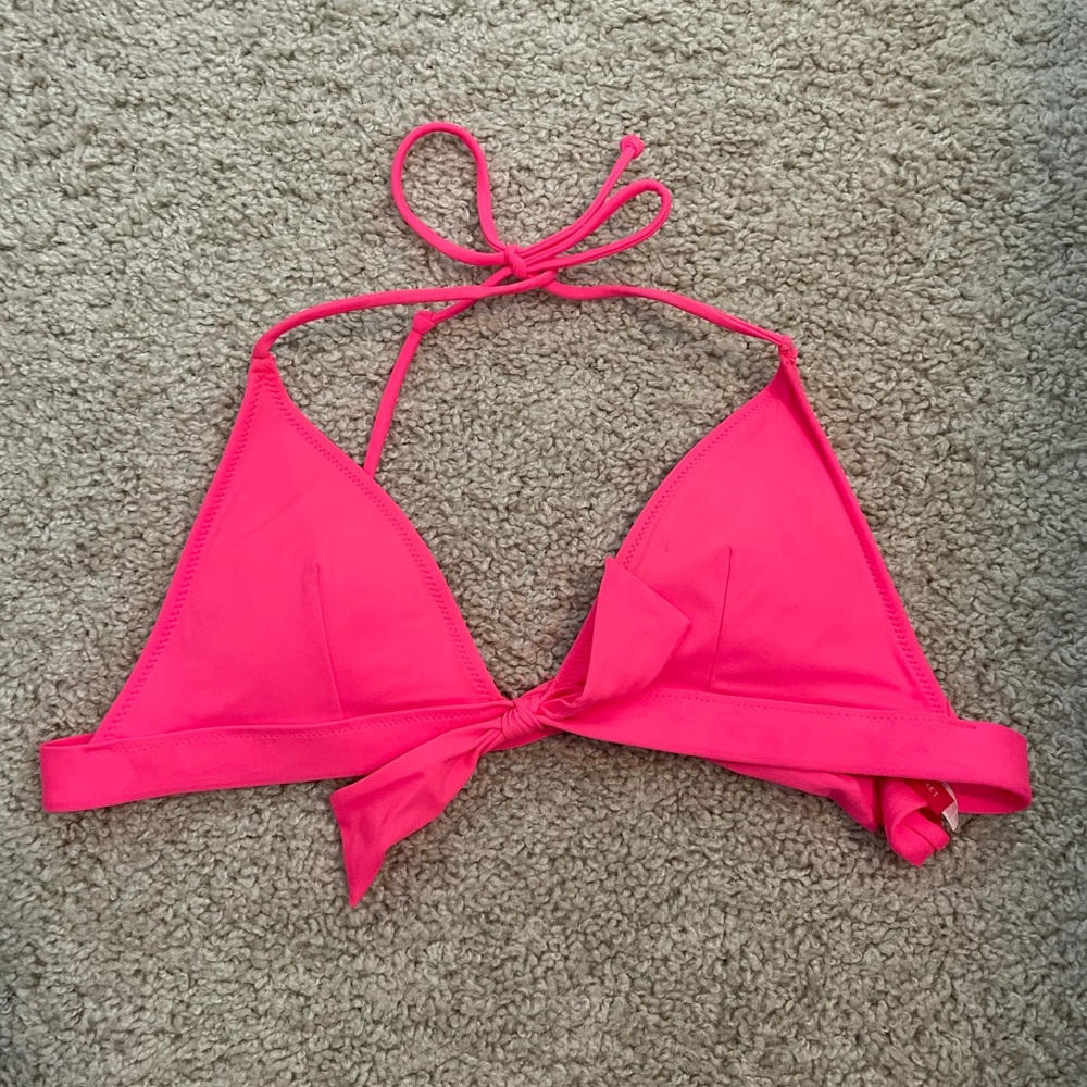 Victoria’s Secret hot pink triangle bikini top